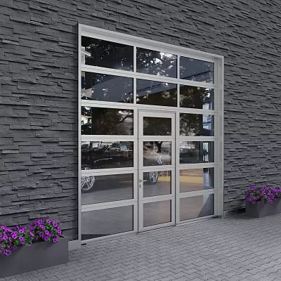 Панорамные ворота для автомойки серии AluTrend Панорамные ворота для автомойки серии AluTrend